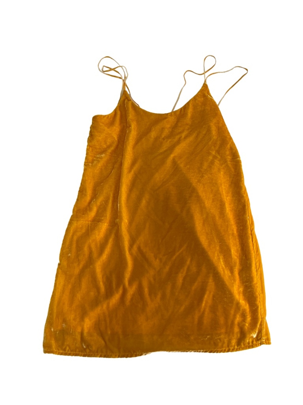 Yellow Velvet Dress